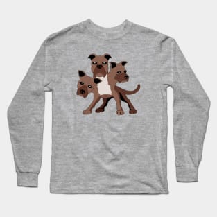 Brown Cerberus Long Sleeve T-Shirt